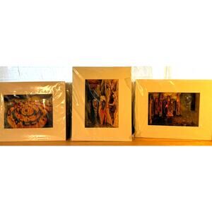 Lot of 3 Remedios Varo Surrealist Art Prints Museum Matted Exhibition Set